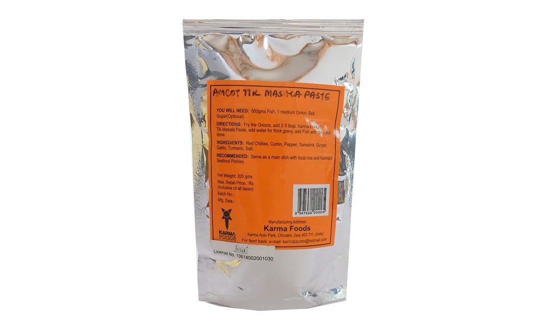 Karma's Goan Pastes Ambot Tik Masala   Pack  100 grams